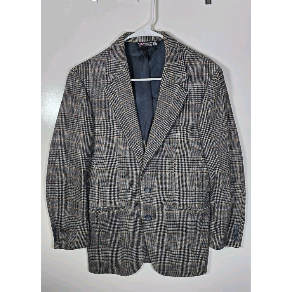 Vtg John Alexander Blazer Mens 40R 100% Wool  #008